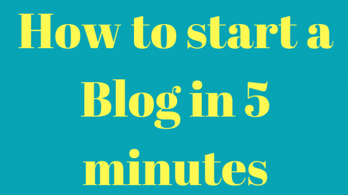 How to start a blog